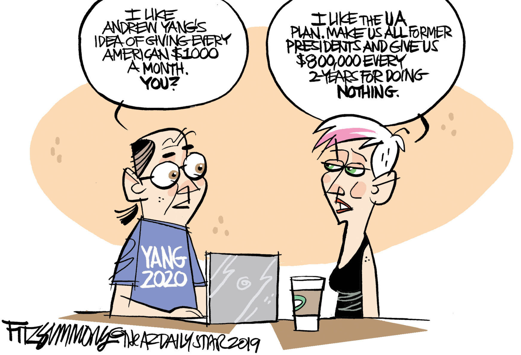 Daily Fitz Cartoon: Free Income